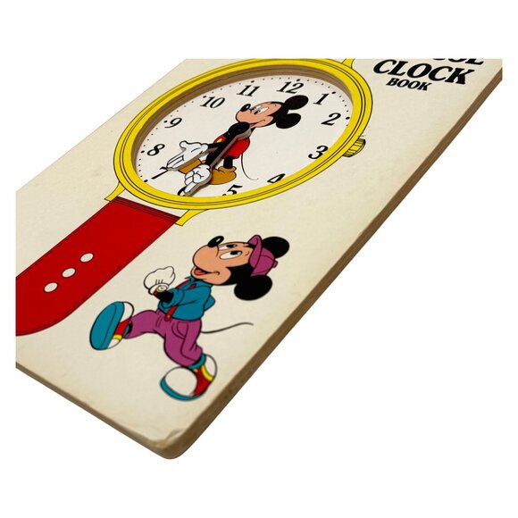 Walt Disneys Mickey Mouse Clock Working Hands Board Book Vintage 1988 - Picture 10 of 10